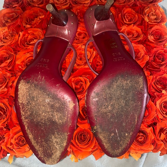 Vintage GG Logo Gold Stud Sandal - Picture 3 of 6